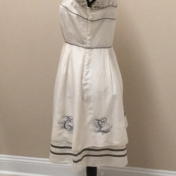 Frenchic ivory cotton and silk LOVE dress - Picture 4 of 8